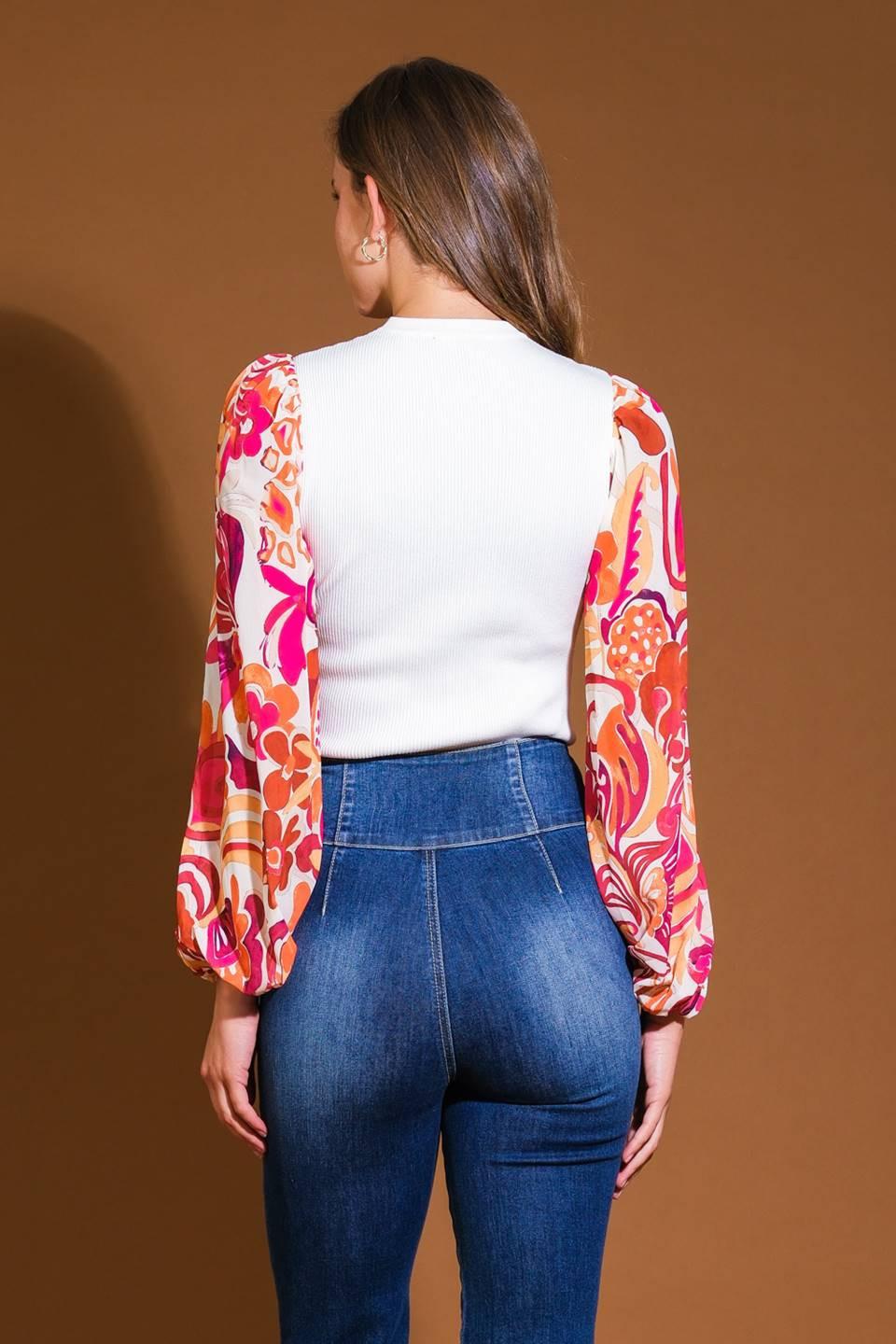 MAJESTIC FLOW SWEATER WOVEN TOP Flying Tomato