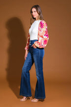 MAJESTIC FLOW SWEATER WOVEN TOP Flying Tomato