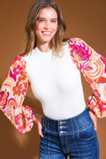 MAJESTIC FLOW SWEATER WOVEN TOP Flying Tomato