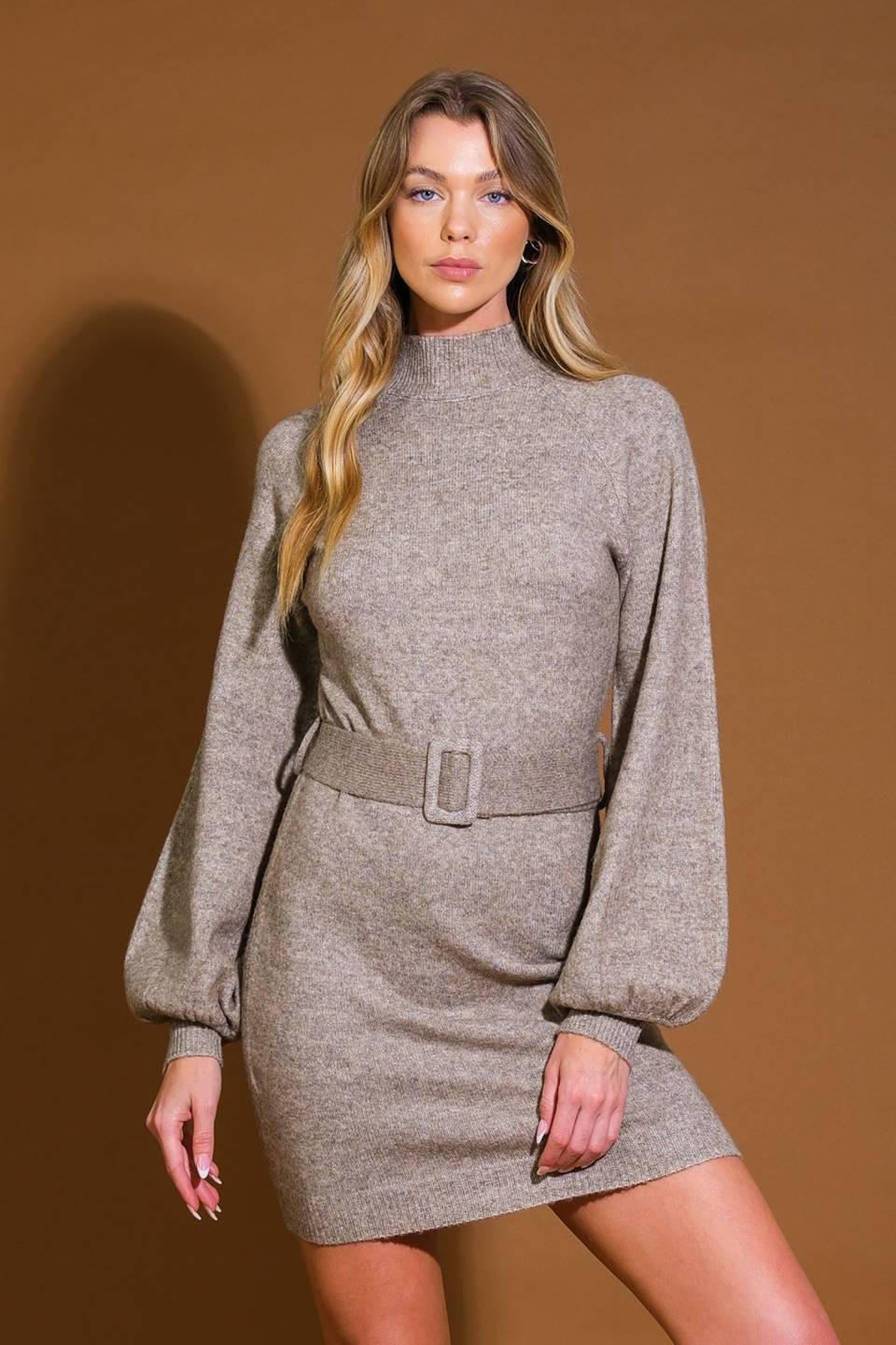 ALONG THE SHORELINE  SWEATER MIDI DRESS Flying Tomato