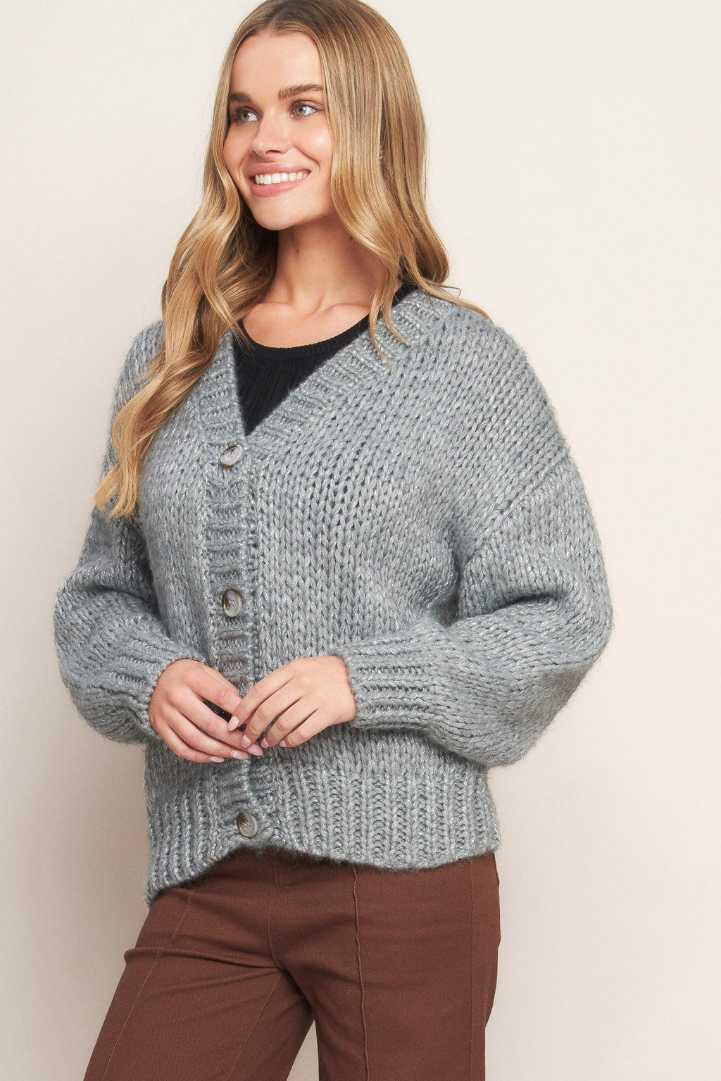 WEEKEND WARMTH SWEATER KNIT CARDIGAN Flying Tomato
