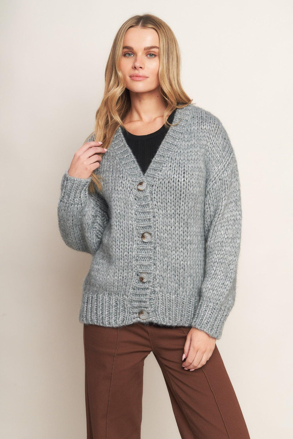 WEEKEND WARMTH SWEATER KNIT CARDIGAN Flying Tomato