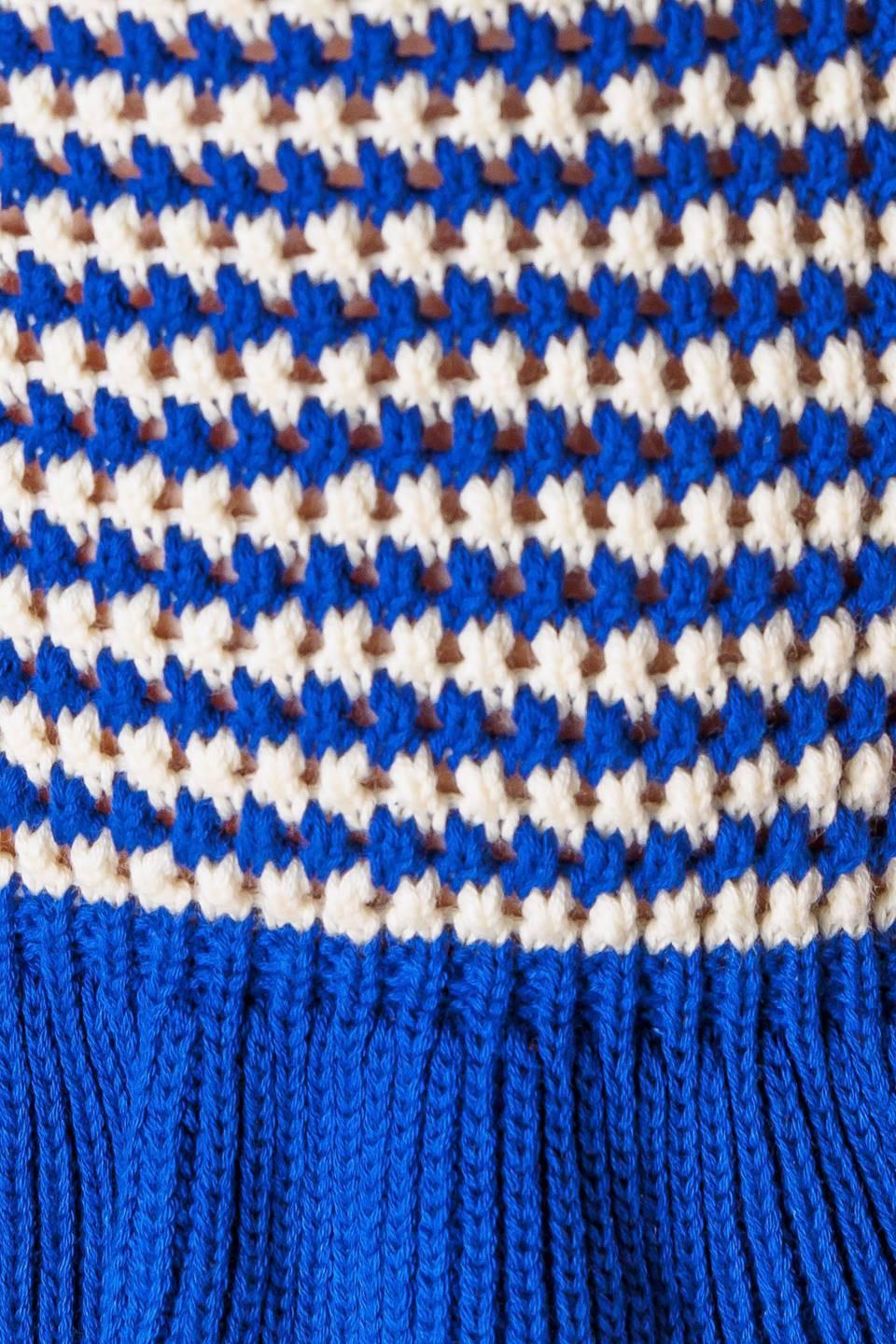 OUT WEST BLUE SWEATER KNIT TOP Flying Tomato