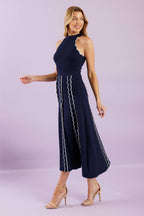 TIME FOR CHEER NAVY SWEATER MIDI DRESS Flying Tomato