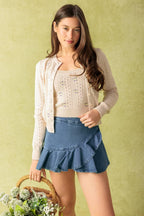 DAYS THAT FADE SWEATER AND CARDIGAN SET Flying Tomato