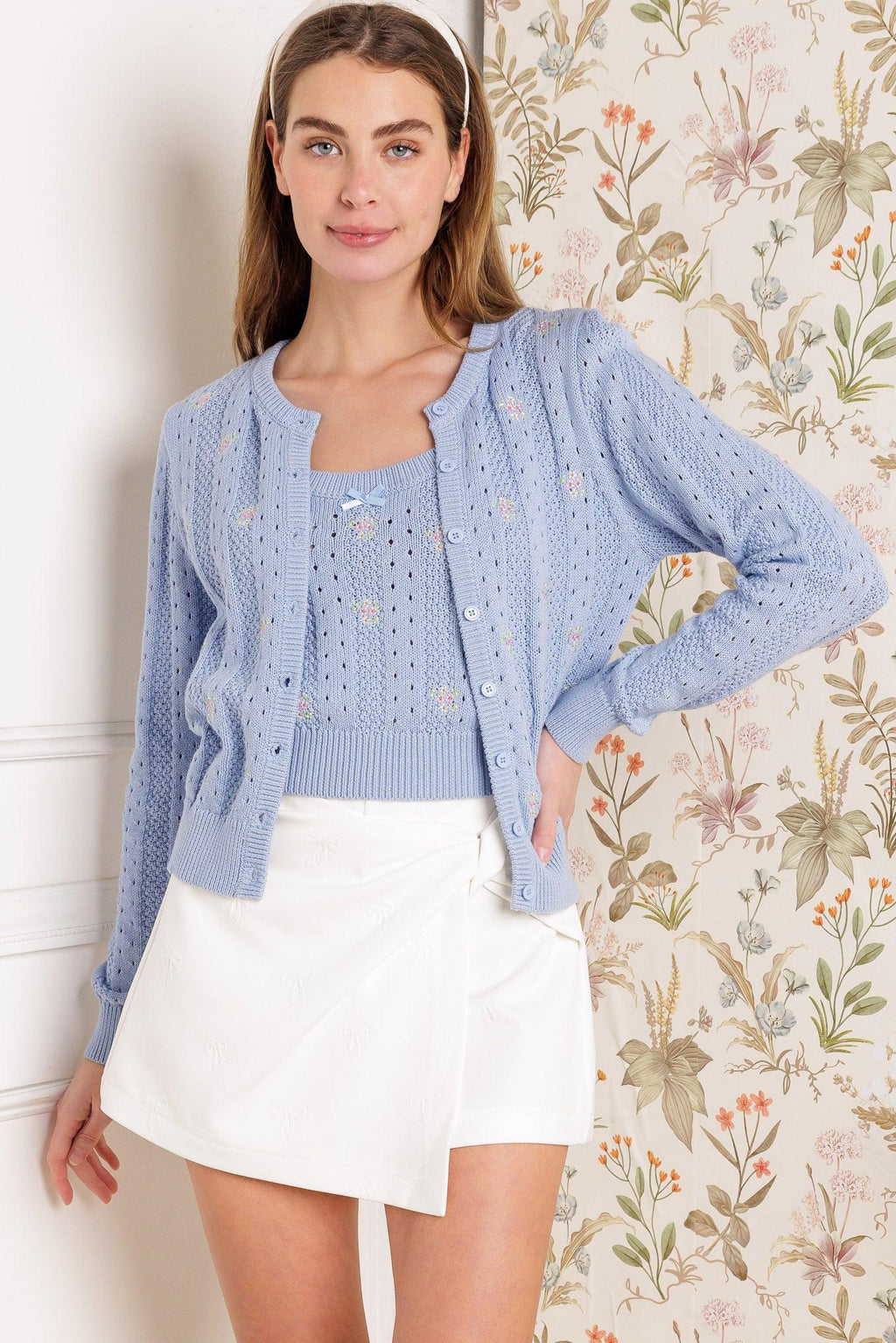 DAYS THAT FADE SWEATER AND CARDIGAN SET Flying Tomato