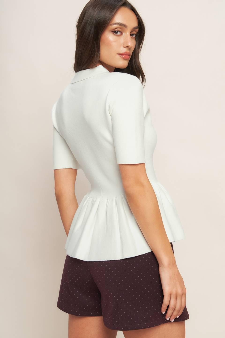 SWEET SERENADE CREAM WOVEN TOP Flying Tomato