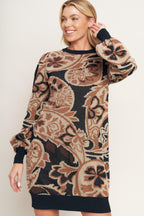 BAROQUE HAVANA SWEATER KNIT MINI DRESS Flying Tomato