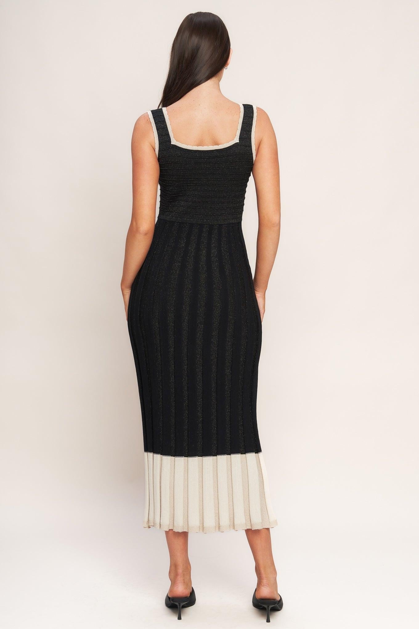 NOIR ÉCLAT SWEATER KNIT MIDI DRESS Flying Tomato