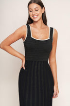 NOIR ÉCLAT SWEATER KNIT MIDI DRESS Flying Tomato