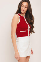 FRENCH NAUTICAL COLOR BLOCKED SWEATER TOP Flying Tomato