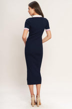 HEELS-READY SILHOUETTE KNIT MIDI DRESS Flying Tomato