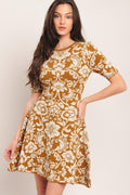 AMBER BLOOM SWEATER KNIT MINI DRESS Flying Tomato