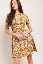 AMBER BLOOM SWEATER KNIT MINI DRESS Flying Tomato