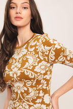 AMBER BLOOM SWEATER KNIT MINI DRESS Flying Tomato