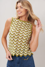SUNSET STITCH CROCHET KNIT TOP Flying Tomato