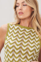 SUNSET STITCH CROCHET KNIT TOP Flying Tomato