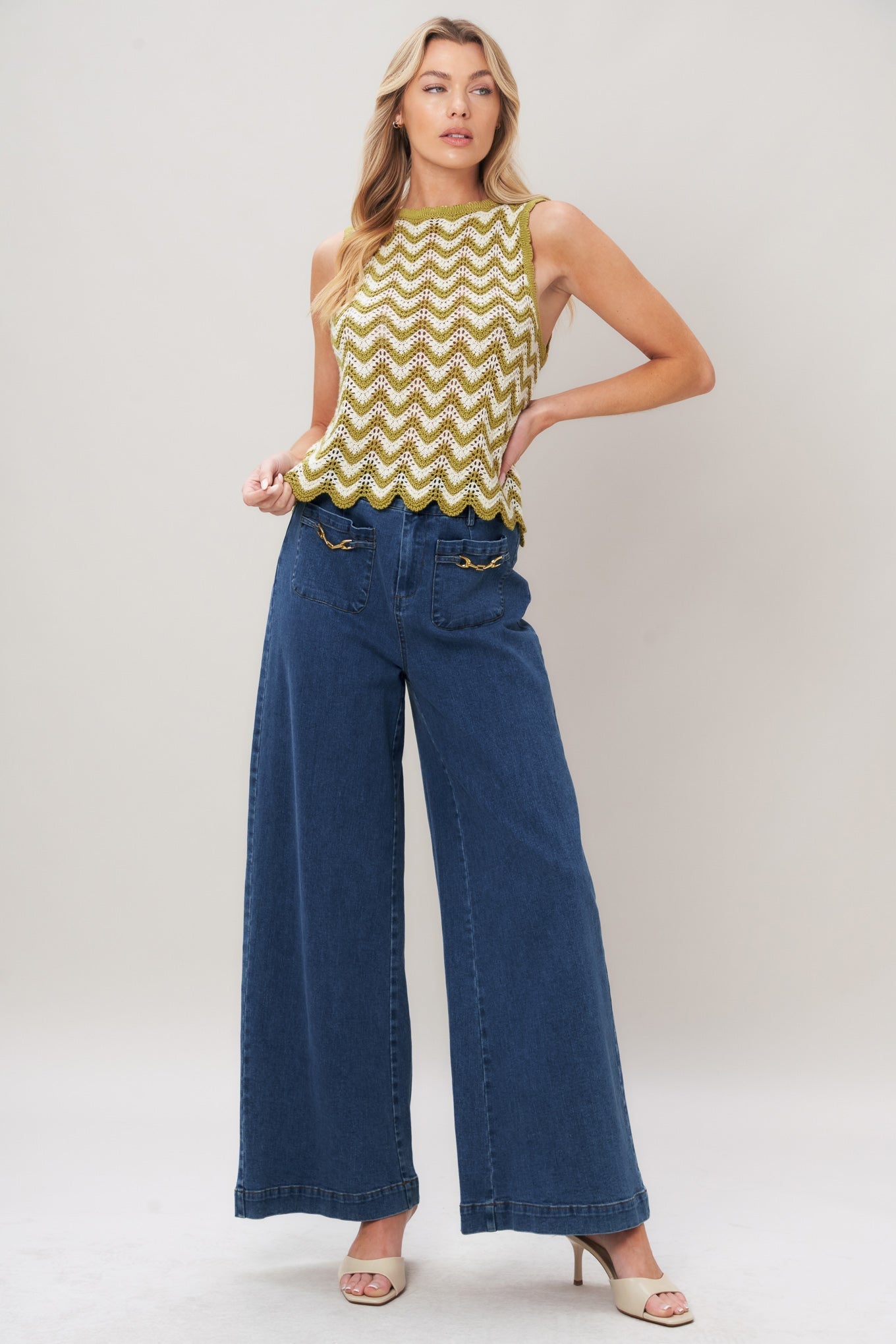 SUNSET STITCH CROCHET KNIT TOP Flying Tomato