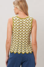 SUNSET STITCH CROCHET KNIT TOP Flying Tomato