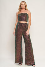 CHARMING COMPOSURE SEQUIN TOP AND BOTTOM SET Flying Tomato