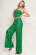 CHARMING COMPOSURE SEQUIN TOP AND BOTTOM SET Flying Tomato