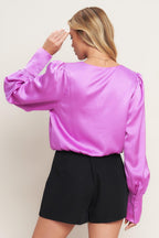 MODERN MUSE ORCHID WOVEN TOP Flying Tomato