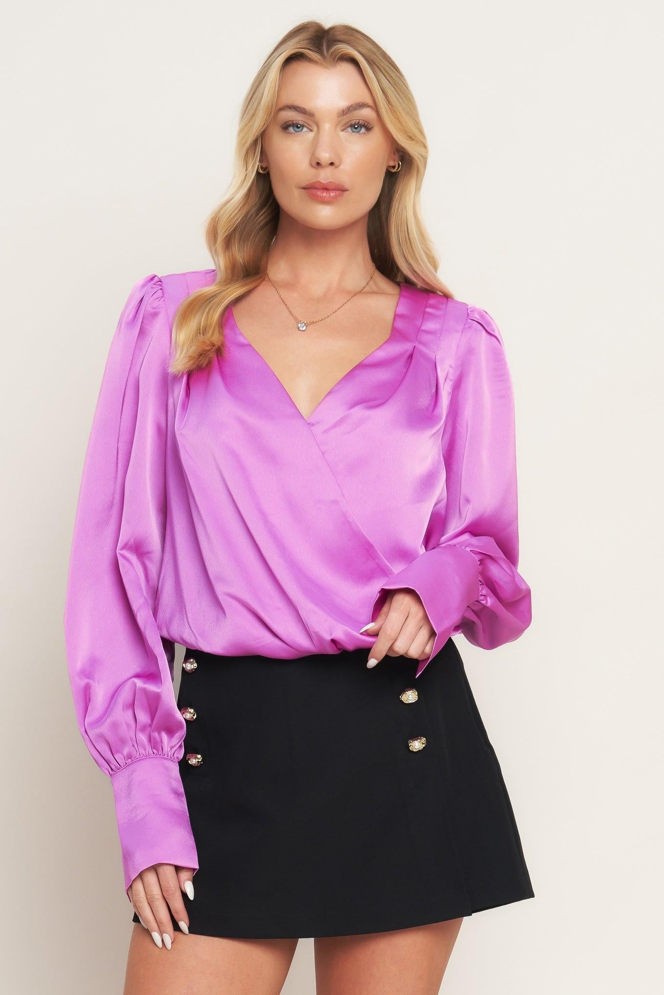 MODERN MUSE ORCHID WOVEN TOP Flying Tomato