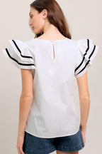 NICE AS CAN BE WOVEN TOP Flying Tomato
