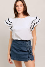 NICE AS CAN BE WOVEN TOP Flying Tomato