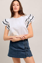 NICE AS CAN BE WOVEN TOP Flying Tomato
