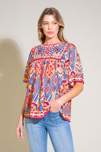 SPARKLY ENERGY WOVEN TOP Flying Tomato