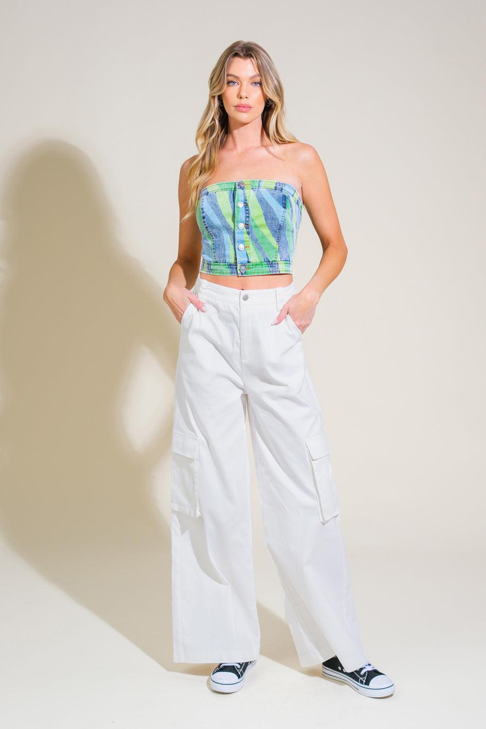 NAVIGATING LIFE DENIM TOP Flying Tomato