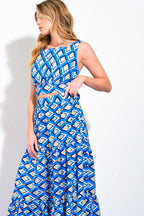 SUMMER JOURNEY WOVEN TOP AND SKIRT SET Flying Tomato