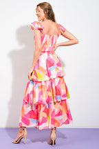 ABSOLUTE EDGE PINK WOVEN TOP AND SKIRT Flying Tomato
