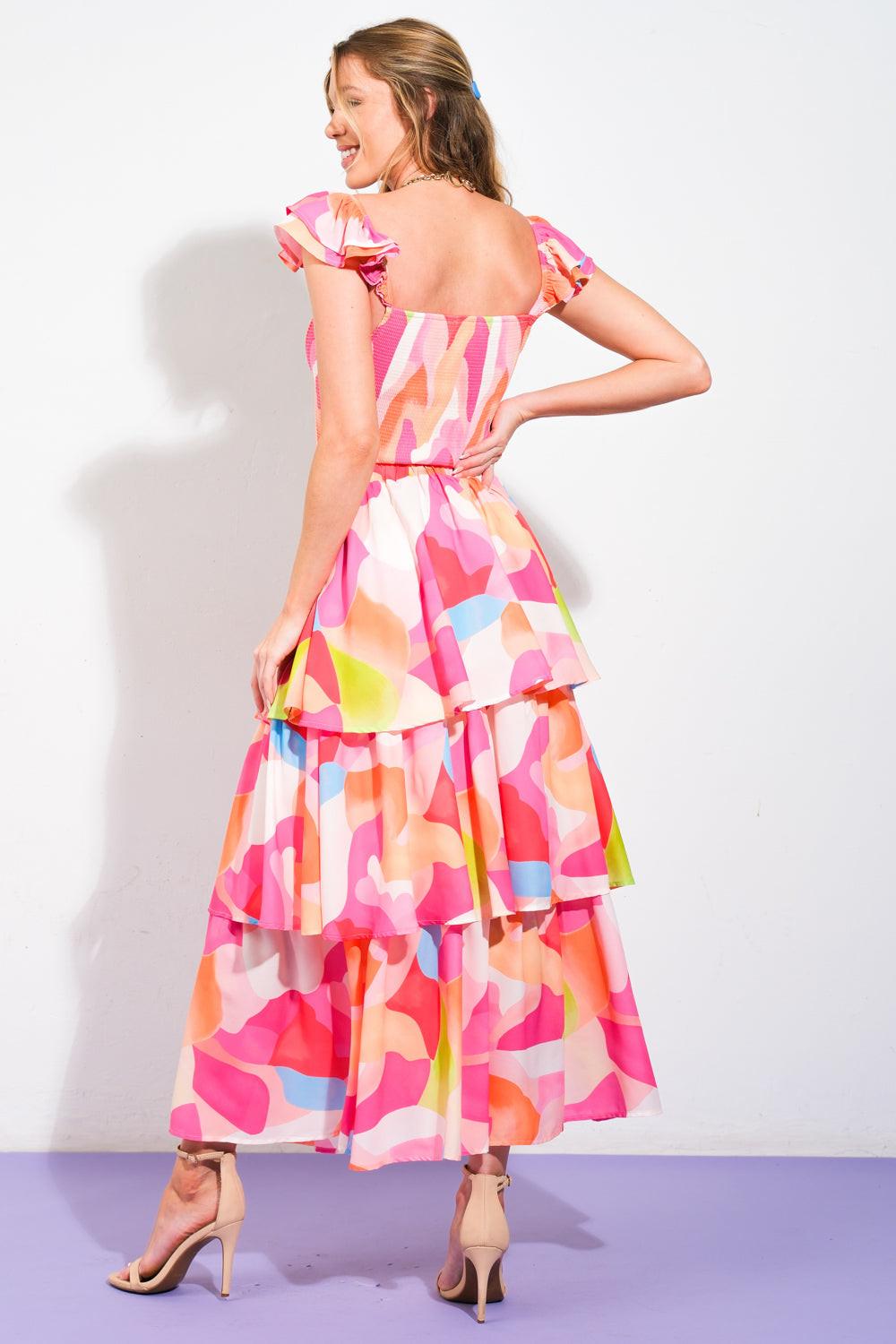 ABSOLUTE EDGE PINK WOVEN TOP AND SKIRT Flying Tomato