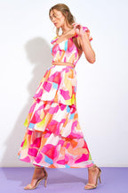 ABSOLUTE EDGE PINK WOVEN TOP AND SKIRT Flying Tomato