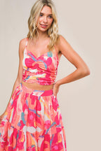 ROMANTICALLY SPEAKING WOVEN TOP AND SKIRT SET Flying Tomato