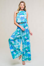 MARITIME MUSE WOVEN PLISSE TOP AND PANT SET Flying Tomato