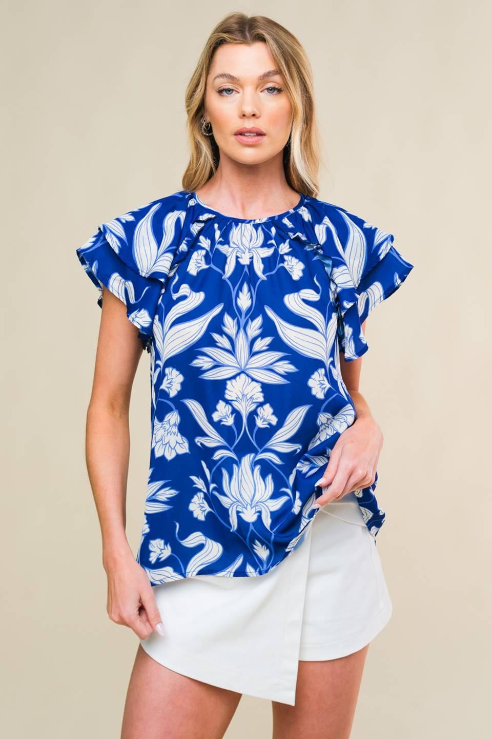 INTO THE SKY WOVEN TOP Flying Tomato