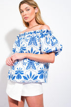 DIVIDE AND CONTOUR WOVEN TOP Flying Tomato