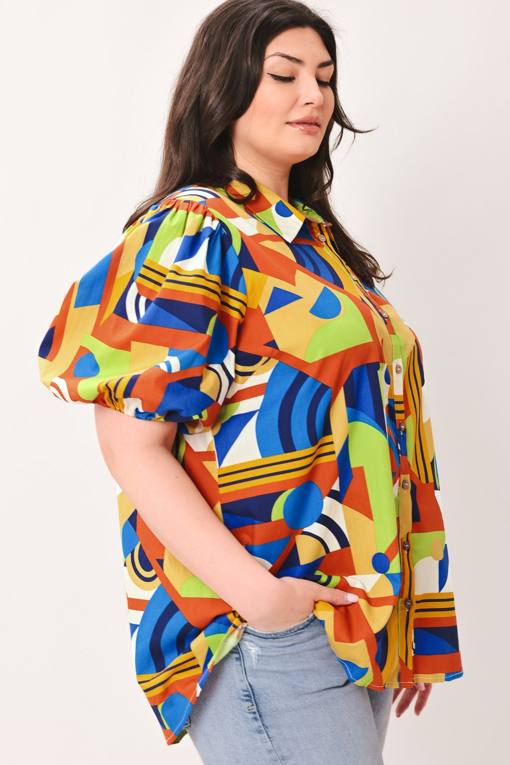 HEART ON DISPLAY WOVEN TOP Flying Tomato