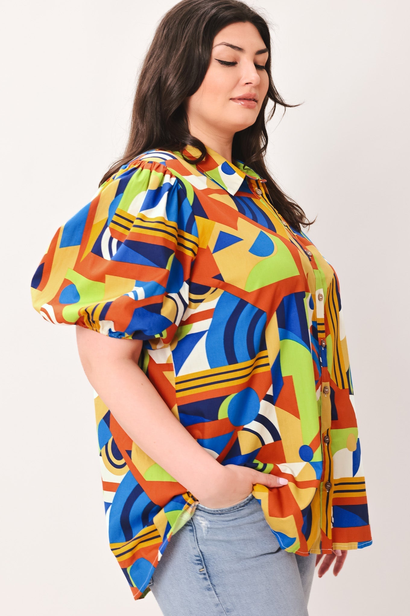 HEART ON DISPLAY WOVEN TOP Flying Tomato