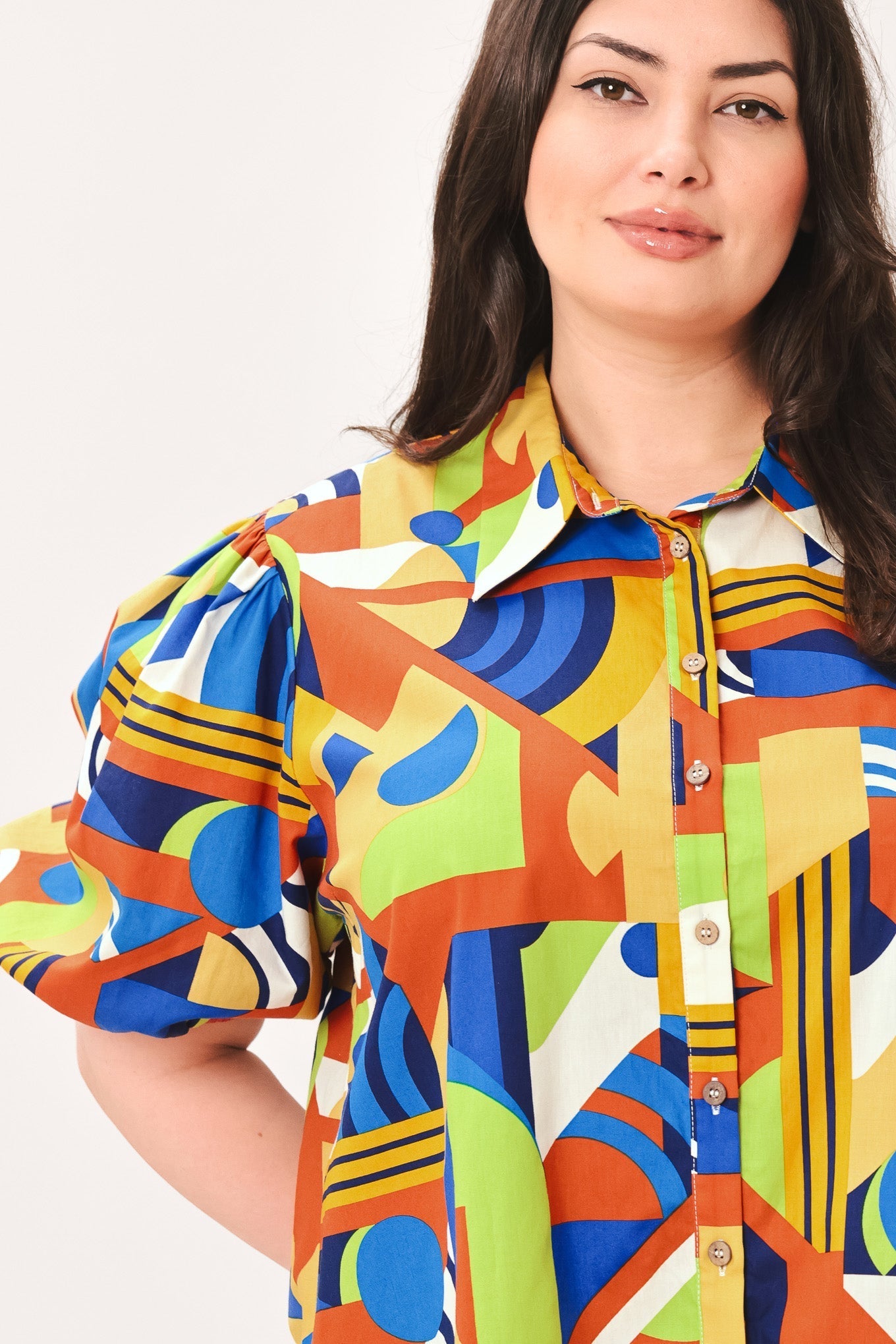 HEART ON DISPLAY WOVEN TOP Flying Tomato