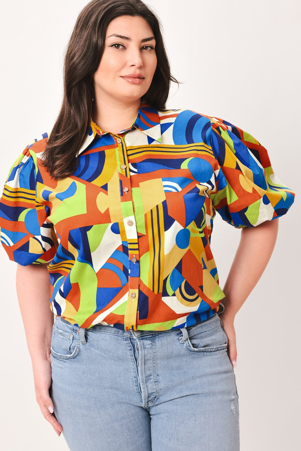 HEART ON DISPLAY WOVEN TOP Flying Tomato