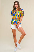 HEART ON DISPLAY WOVEN TOP Flying Tomato