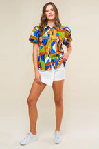 HEART ON DISPLAY WOVEN TOP Flying Tomato
