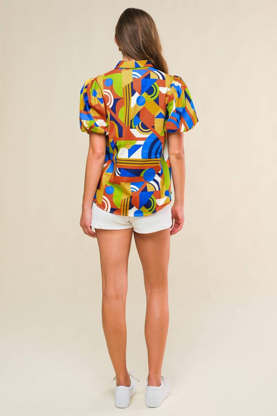 HEART ON DISPLAY WOVEN TOP Flying Tomato