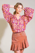 URBAN ELEGANCE WOVEN TOP Flying Tomato