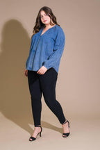 MUSING ABOUT YOU DENIM TOP Flying Tomato