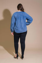 MUSING ABOUT YOU DENIM TOP Flying Tomato